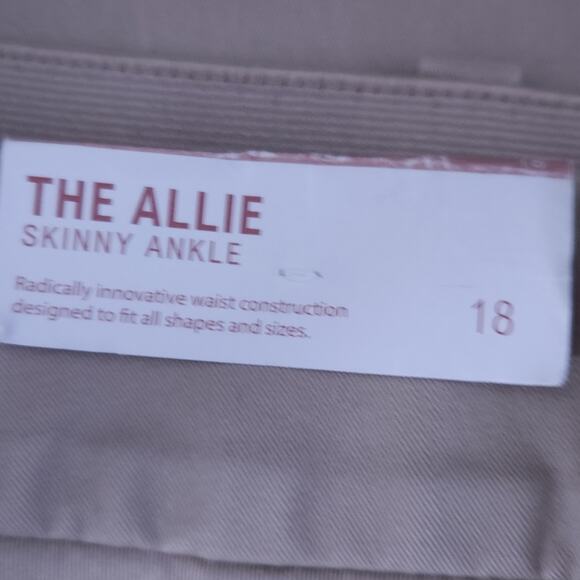 NEW Lane Bryant The Allie Skinny Ankle Pants Chino Kahki Size 18 Tan Brown - Picture 4 of 4